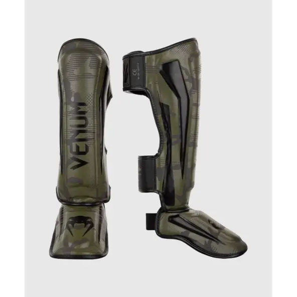 Protector de espinilla y pie Venum Elite Camuflaje Caqui