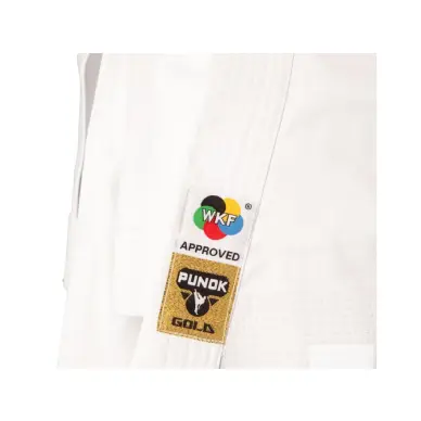 Kimono Karate Punok Gold corte kata WKF con logo bordado - 11