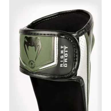 Espinillera y protector de pie Venum Elite Evo Caqui-Plata - 6