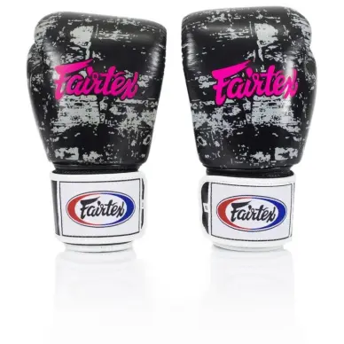 Guantes de boxeo de entrenamiento Fairtex Dark Cloud 100% cuero