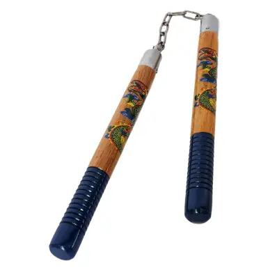 Nunchaku con Cadena de Madera Dragón