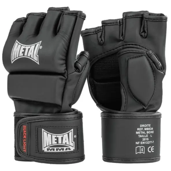 Guantes combate libre Pro Metal Boxe Blacklight