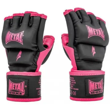 Guantes combate libre Metal Boxe Negro/Fucsia