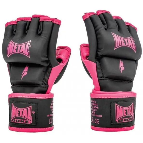 Guantes combate libre Metal Boxe Negro/Fucsia