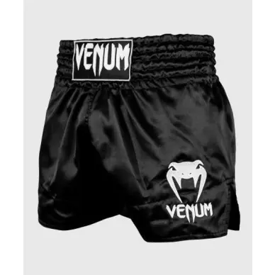 Short Boxeo Tailandés Venum Classic Negro/Blanco - 4