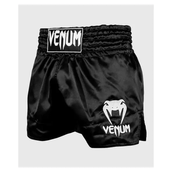 Short Boxeo Tailandés Venum Classic Negro/Blanco
