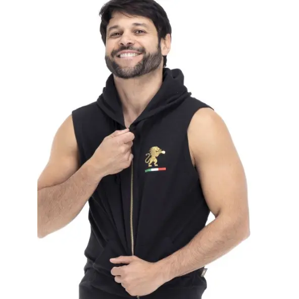 Chaleco con Capucha sin Mangas Leone Gold