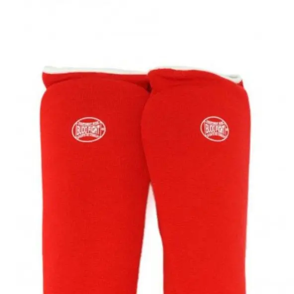 Espinilleras y Protectores de Pies de Algodón Suave Rojo