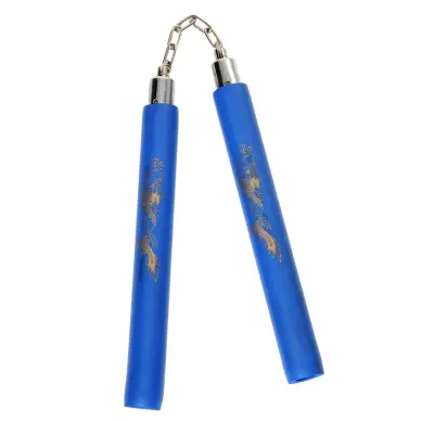 Nunchaku con Cadena de Espuma Azul