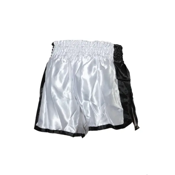 Short Boxeo Tailandés ThaiFight Blanco/Negro