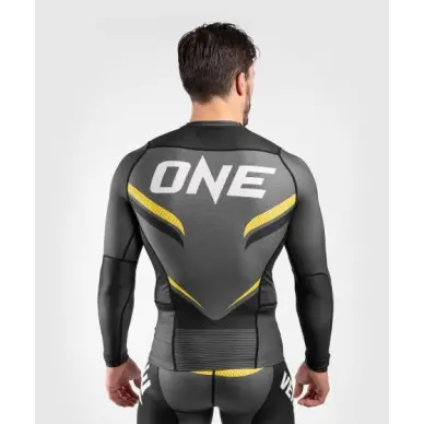 Rashguard Venum One FC Impact gris/amarillo mangas largas - 7