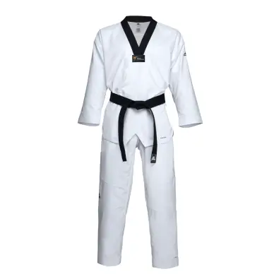 Dobok Taekwondo cuello negro Adifighter III - 1