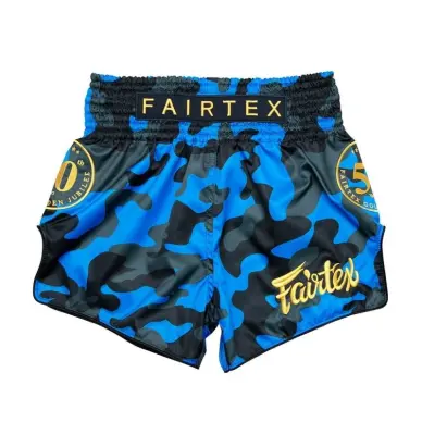 Short Boxeo Tailandés Fairtex Camo Azul 1917