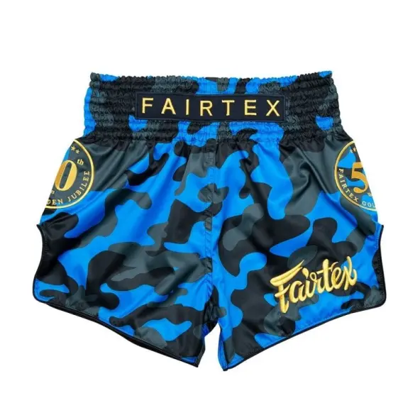Short Boxeo Tailandés Fairtex Camo Azul 1917