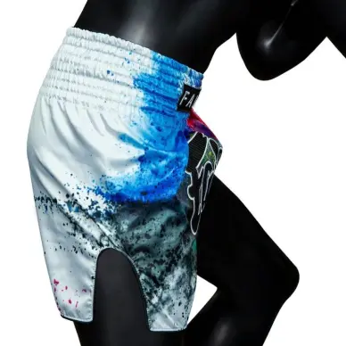 Short Boxe Thaï Fairtex BS1937 White Acid Jazz