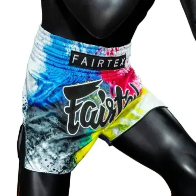 Short Boxe Thaï Fairtex BS1937 White Acid Jazz - 2
