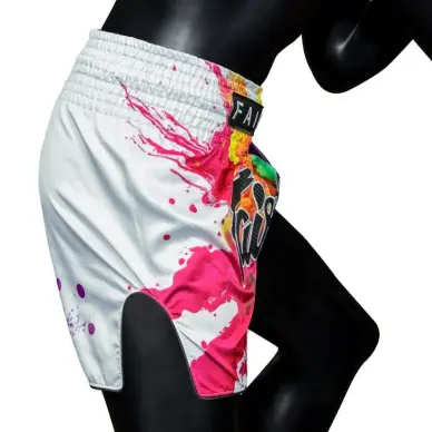 Short Boxeo Tailandés Fairtex BS1939 White Funky Soul