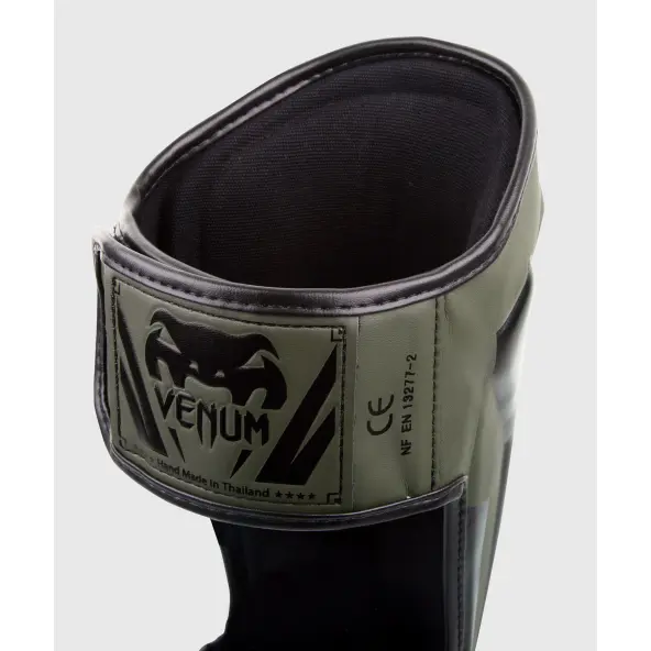 Protector de espinilla y pie Venum Elite Caqui-Negro