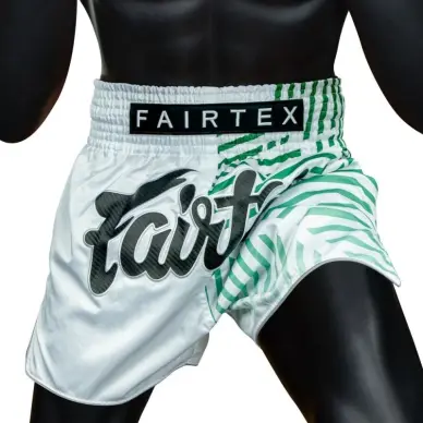 Short Boxe Thaï Fairtex Blanco/Verde 1923 - 2