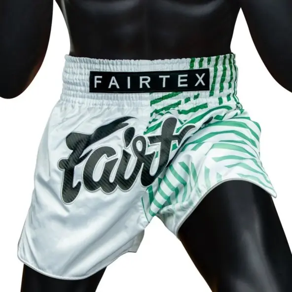Short Boxe Thaï Fairtex Blanco/Verde 1923