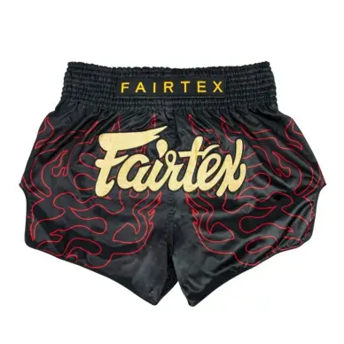 Short Boxeo Tailandés Fairtex Negro/Rojo 1920