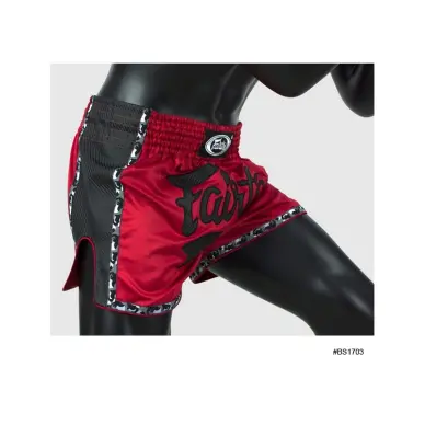 Short Boxeo Tailandés Fairtex Rojo/Negro 1703