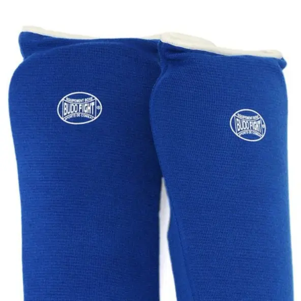 Espinilleras y Protectores de Pies de Algodón Suave Azul
