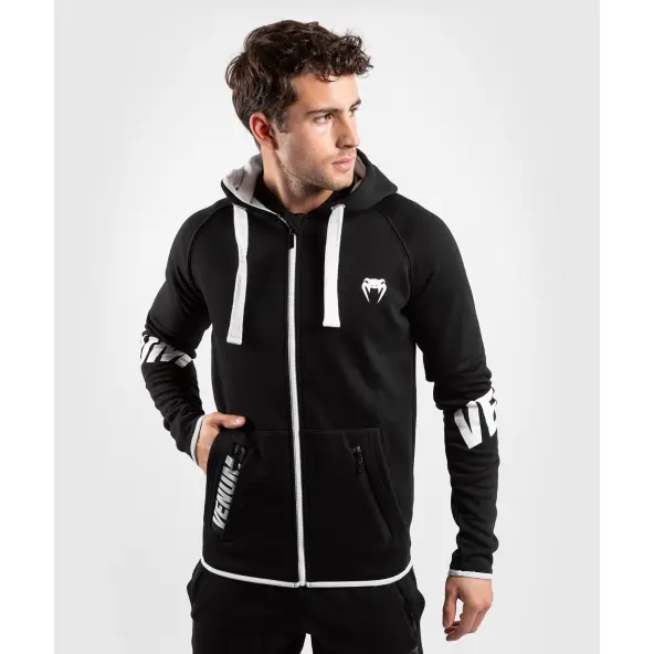 Sudadera Venum Contender 3.0 con cremallera Negra / Blanca