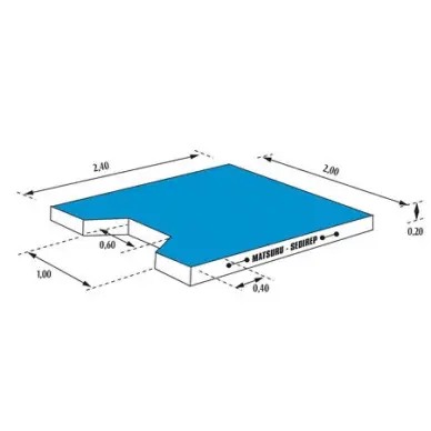 Nage Komi Special Judo 240x200x20cm Recorte Pies - 2
