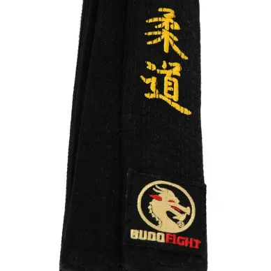 Cinturón de Judo Negro Budofight Bordado Judo - 6
