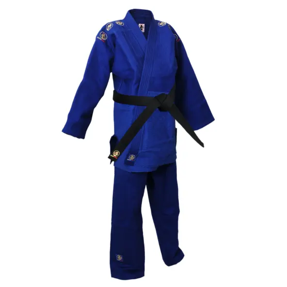Kimono Judo Azul Competición Mundial Con Bordados