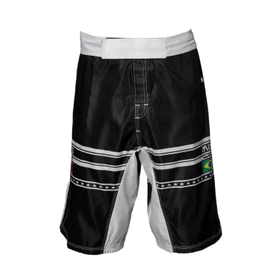 Fightshort MMA estampado en negro y blanco - 8