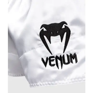 Short Boxeo Tailandés Venum Classic Blanco/Negro - 7