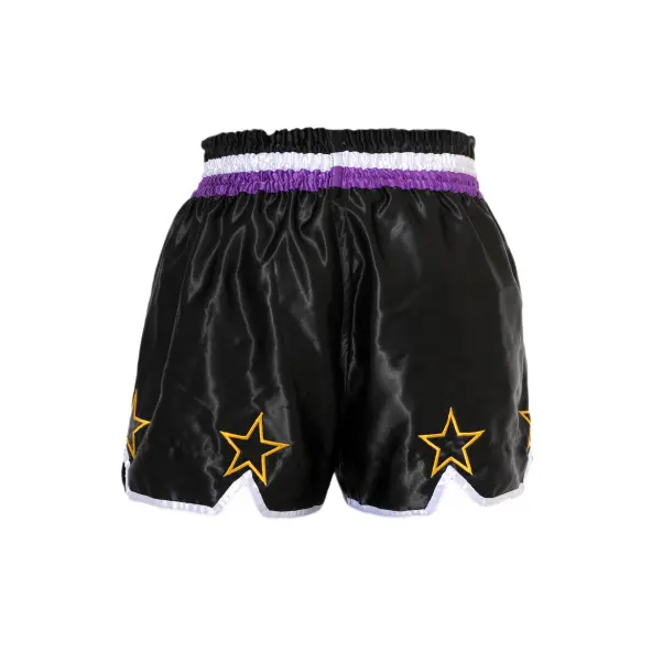 Short boxeo tailandés STAR Negro y Violeta