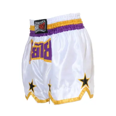 Short Boxeo Tailandés STAR Blanco/Violeta - 5