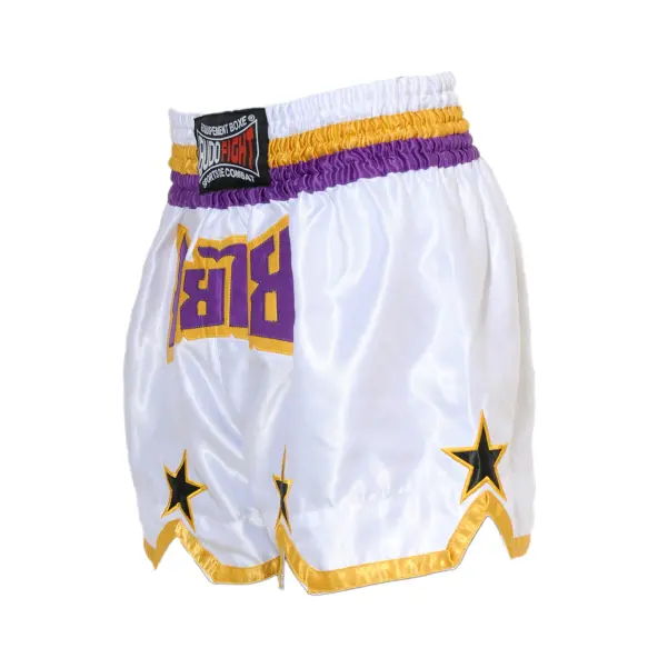 Short Boxeo Tailandés STAR Blanco/Violeta