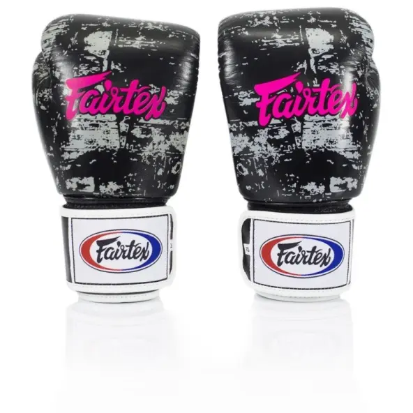 Guantes de boxeo de entrenamiento Fairtex Dark Cloud 100% cuero