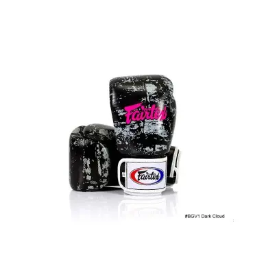 Guantes de boxeo de entrenamiento Fairtex Dark Cloud 100% cuero - 4