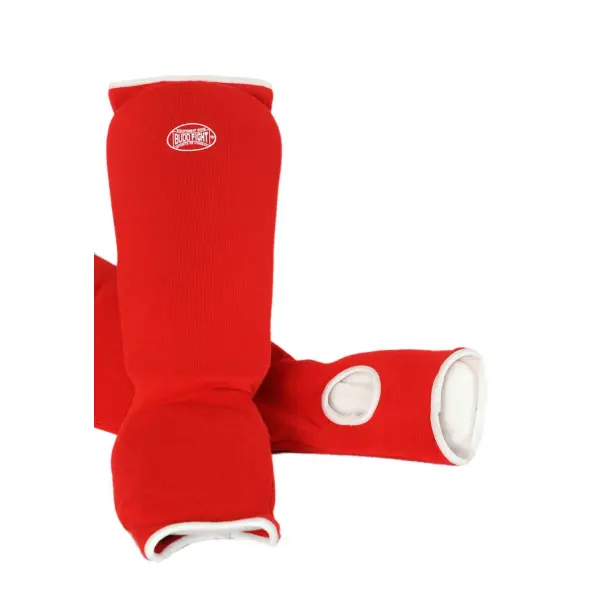 Espinilleras y Protectores de Pies de Algodón Suave Rojo