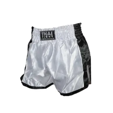 Short Boxeo Tailandés ThaiFight Blanco/Negro - 3