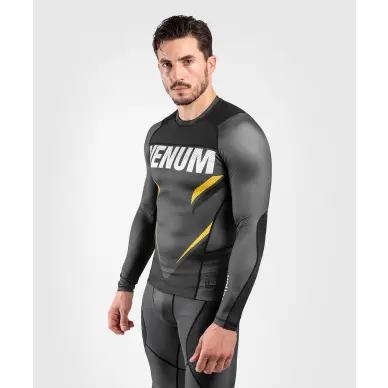 Rashguard Venum One FC Impact gris/amarillo mangas largas - 14